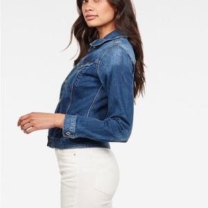 G STAR RAW denim fit jacket Washed with Flap Pockets size M VGEC